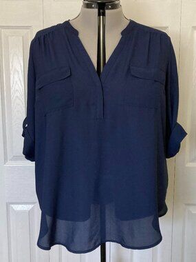 Navy Blue Torrid Georgette Harper 3